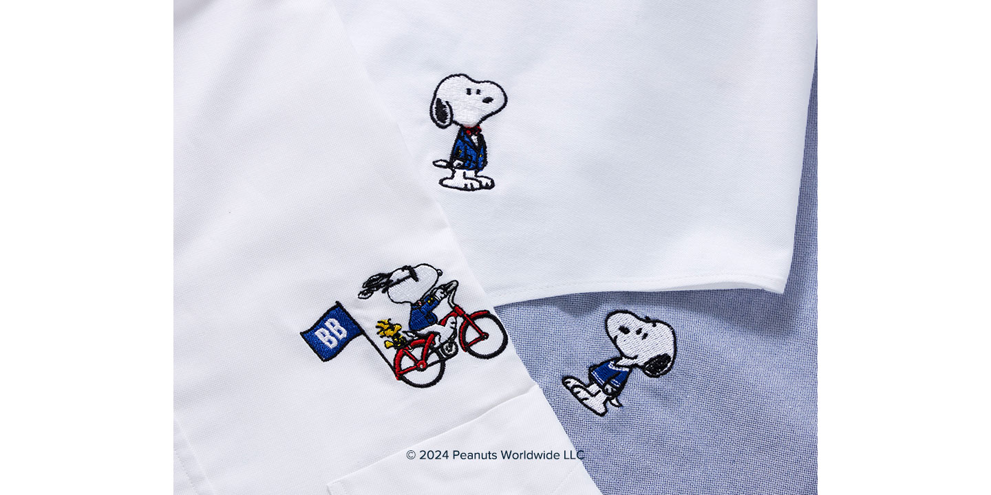 11月29日(金)～12月1日(日)【6店舗限定で開催！】ブルックス ブラザーズ × PEANUTS シャツ刺繍2